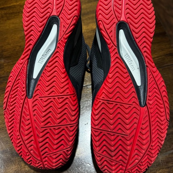 Wilson Men's Black and Red Tennis Shoes - Picture 5 of 6